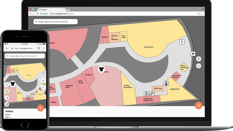 inMapper uygulaması iç mekanları cebinize getiriyor
