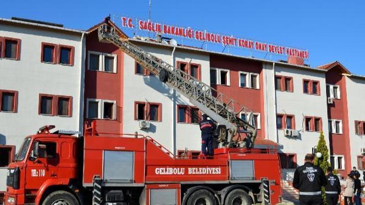 Gelibolu Devlet Hastanesinde yangın tatbikatı yapıldı