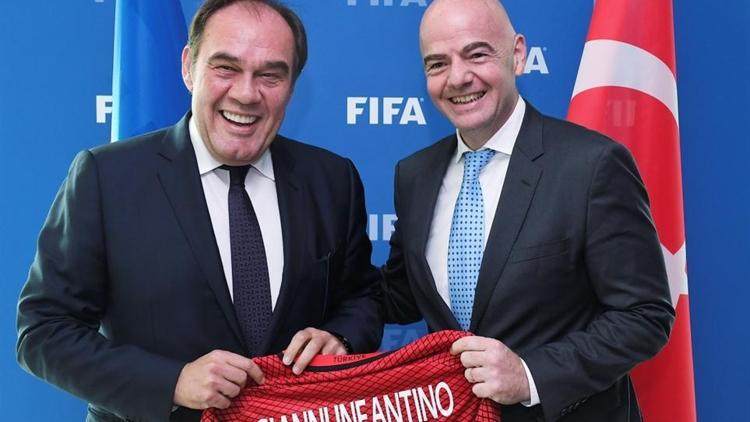 Demirörenden FIFA Başkanı Infantinoya ziyaret