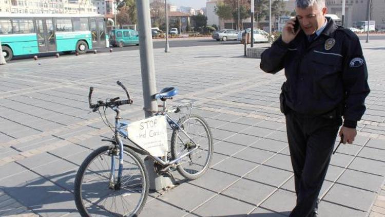 Kayseri’de polisi harekete geçiren bisiklet