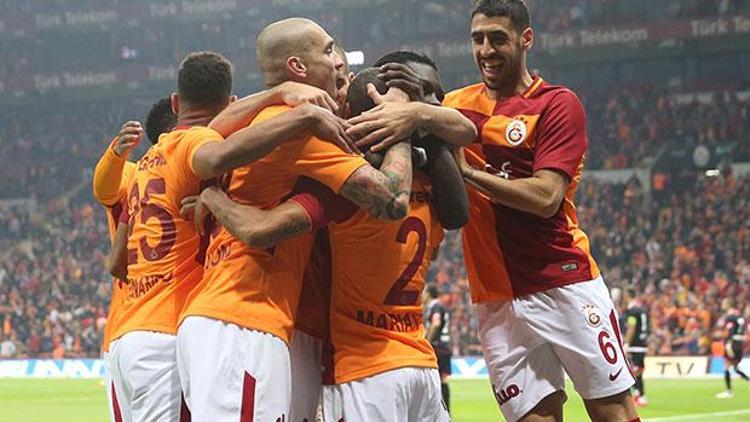 Galatasaray evinde kükredi 6 gol...