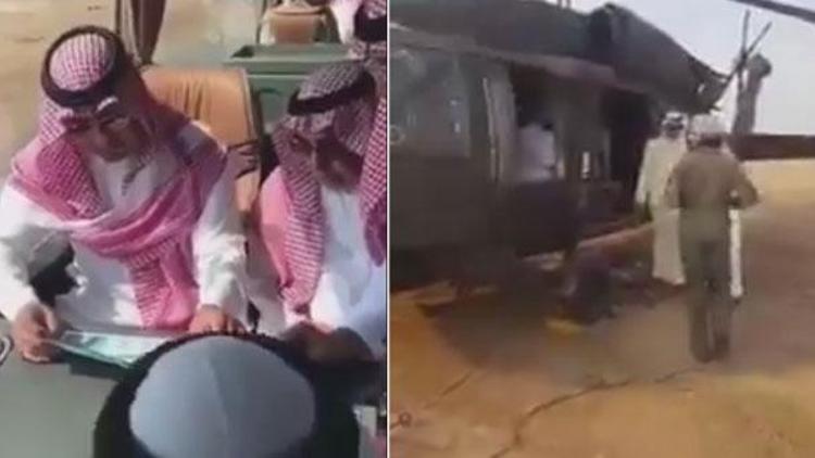 Son dakika... Suudi prens ve üst düzey yetkilileri taşıyan helikopter düştü