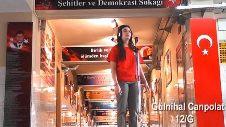 Sivas Lisesinden şehit ve gaziler için Vatan Türküsü