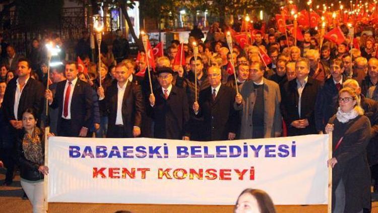 Babaeskide gecikmeli Cumhuriyet Yürüyüşü