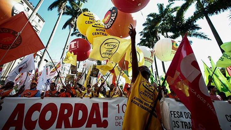 Brezilyada işçi reformuna karşı protesto