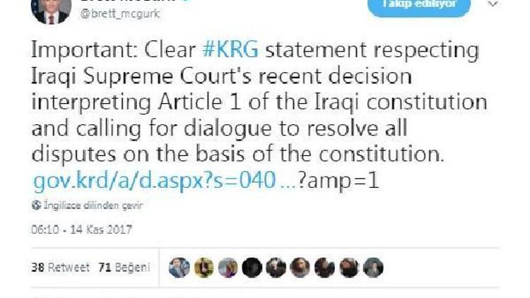 IKYB: Irak Federal Mahkemesi’nin kararına saygı duyuyoruz
