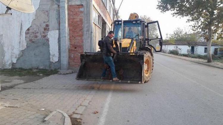 Çatıdan köpek kurtarma operasyonu