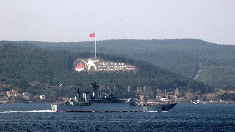 Rus savaş gemisi, Çanakkale Boğazından geçti