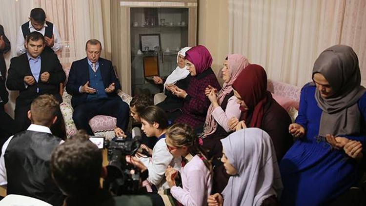 Cumhurbaşkanı Erdoğan, Eren Bülbülün ailesini ziyaret etti