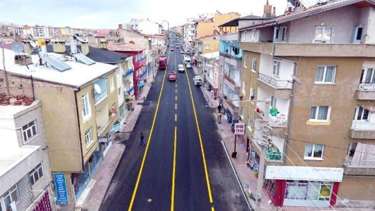 Kozan caddesinin yol çizgi çalışması başladı