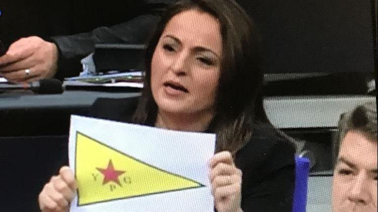 Alman parlamentosunda YPG sembolü