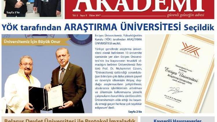 Erciyes Üniversitesi Akademi Gazetesi’nin 5. sayısı çıktı