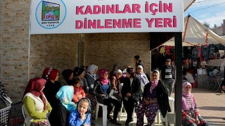 Kirazda kadın dinlenme yeri hizmete açıldı