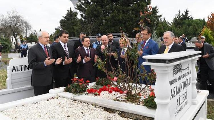 Kılıçdaroğlu, Mevlüt Aslanoğlunun mezarını ziyaret etti