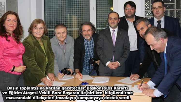 Frankfurt Başkonsolosu Burak Karartı Türkçe imza kampanyasına destek istedi