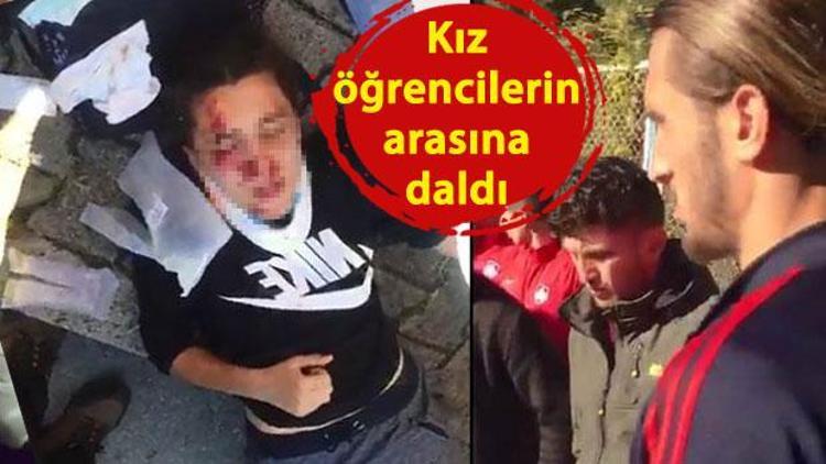 Motosiklet, idmana giden kız öğrencilerin arasına daldı