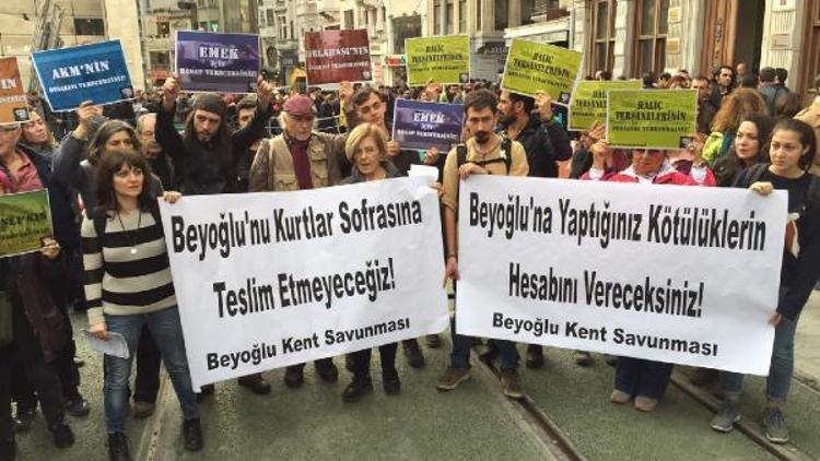 Beyoğlunda Büyük Dönüşüm Buluşması” protesto edildi