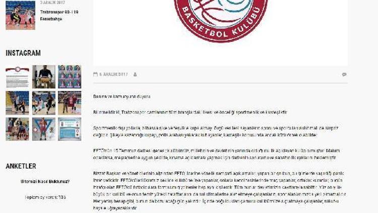 Trabzonspor Basketbol Kulübü’nden ‘suç duyurusu’ açıklaması