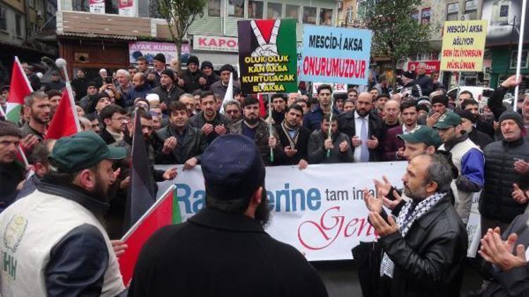 Trabzon ve Rizeden ABD ile İsraile öfke