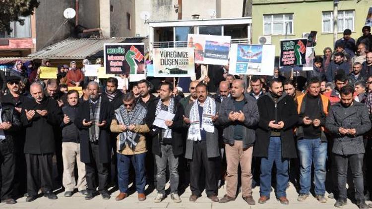 İslahiyede Kudüs protestosu