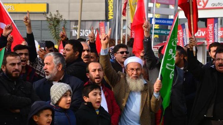 ABD Konsolosluğu önünde Kudüs protestosu