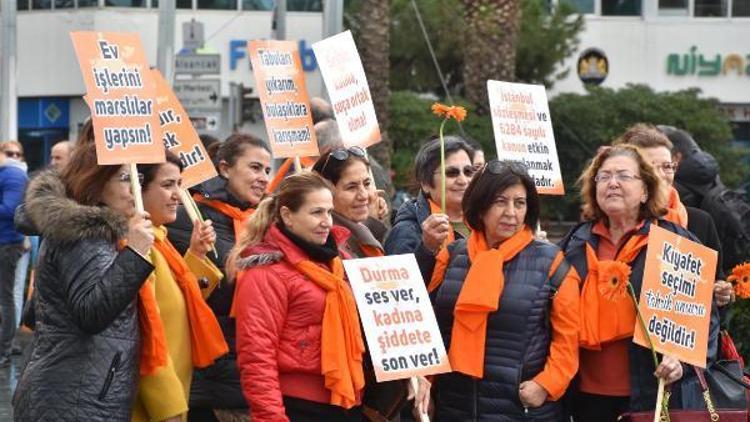 İzmirliler Turuncu Yürüyüşle kadına şiddete Hayır dedi