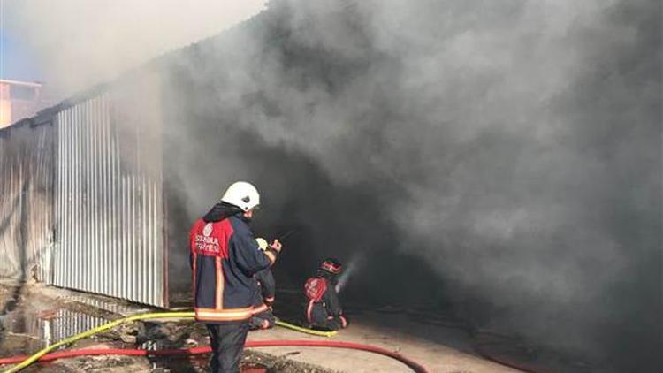 Son dakika: İstanbulda fabrika yangını