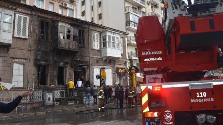 İzmirde kafeteryada yangın