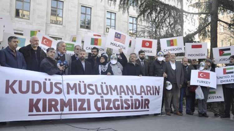 İstanbul Kudüs Platformu üyelerinden protesto