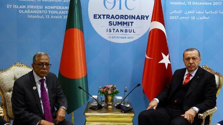 Fotoğraflar // Cumhurbaşkanı Erdoğan, Bangladeş Cumhurbaşkanı ile görüştü