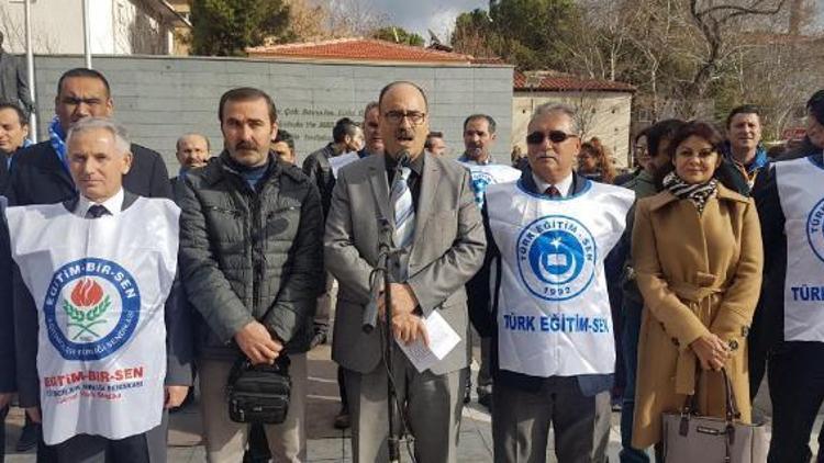 Okul Müdürü Ayhan Kökmenin öldürülmesi protesto edildi