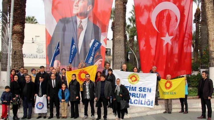 Okul Müdürü Kökmenin öldürülmesi Bodrumda protesto edildi