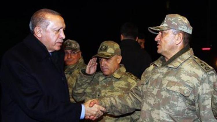 Cumhurbaşkanı Erdoğandan tümen komutanlığına ziyaret