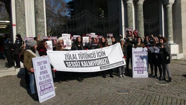 Ek fotoğraflar //  İstanbul Üniversitesi önünde Zülal Tütüncü protestosu