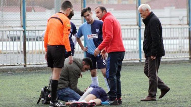 Kayseri’de amatör futbolcu maç sırasında sara nöbeti geçirdi