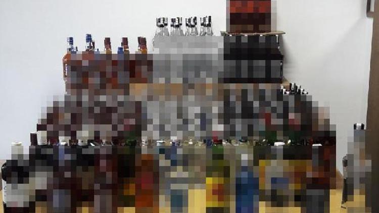 Yılbaşı öncesi 208 şişe sahte içki ele geçirildi