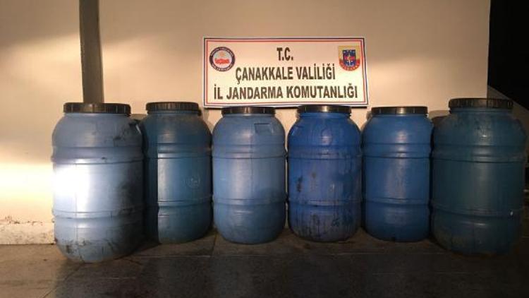 Çanakkalede yılbaşı öncesi 1 ton kaçak şarap ele geçirildi