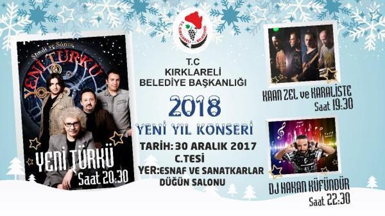 Kırklareli Belediyesi’nden yılbaşı konseri