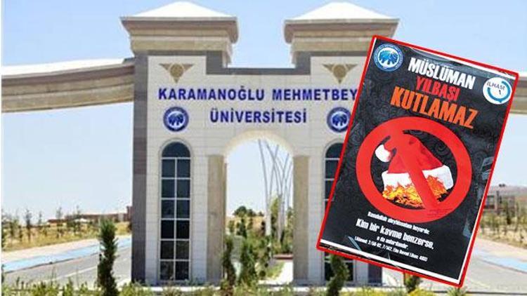 Üniversitede Müslüman yılbaşı kutlamaz afişi