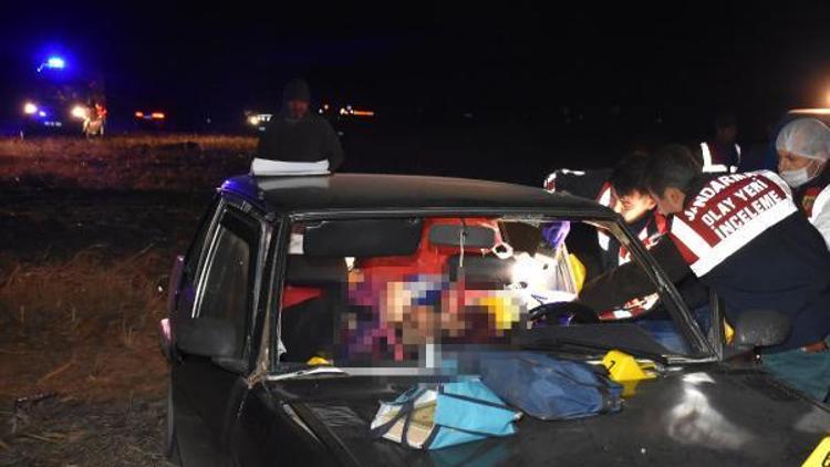 Aksarayda otomobildeki çifte cinayette kocaya gözaltı