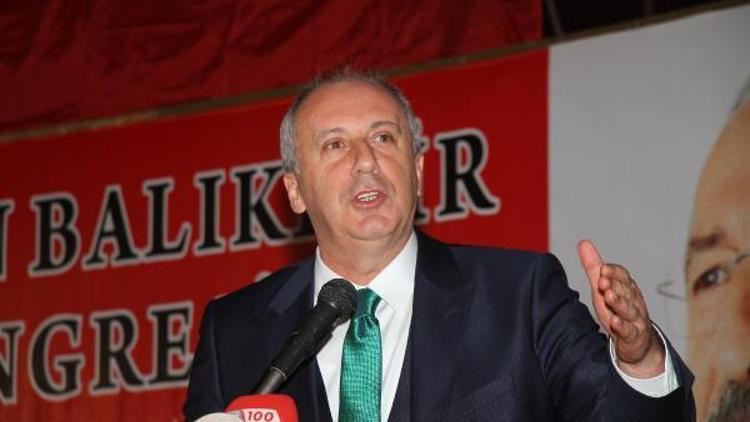 CHPli İnce, partisinin Balıkesir kongresinde Erdoğanı eleştirdi