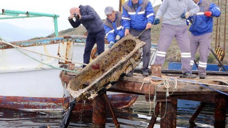 Bodrumda denizden 350 kilo atık çıktı