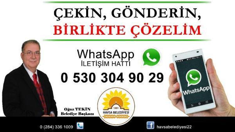 Havsa Belediyesi, WhatsApp İletişim Hattı kurdu