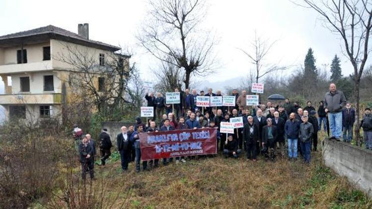 Trabzonda katı atık bertaraj tesisi protestosu
