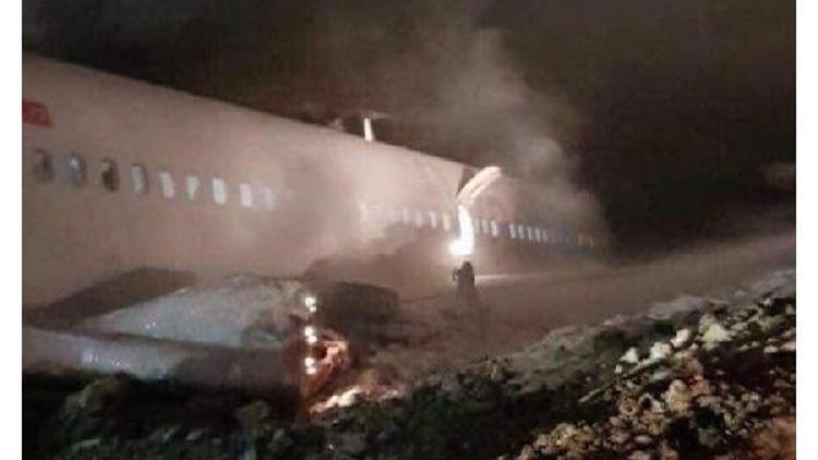 Trabzonda yolcu uçağı pistten çıktı (3)- yeniden