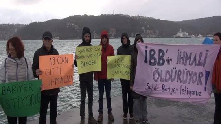 Sarıyer sahile korkuluk yapılsın eylemi