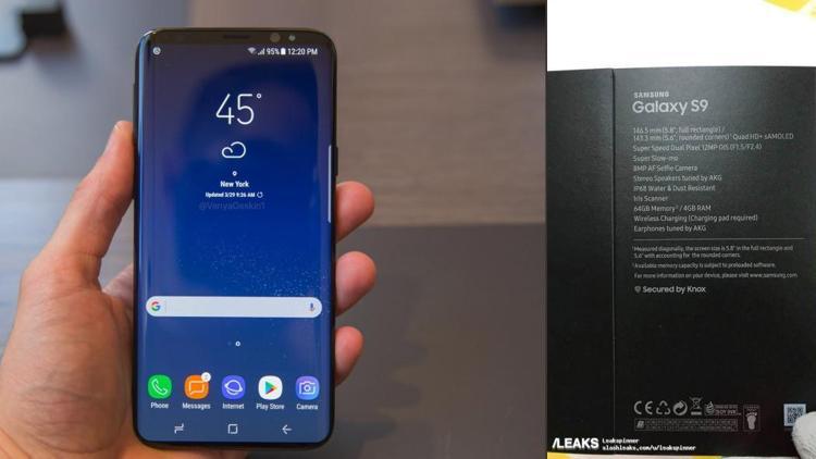 Galaxy S9un kutusu göründü, kendi de yolda