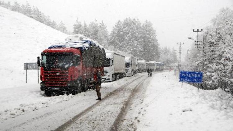 Tunceli- Erzincan karayolu kar nedeniyle ulaşıma kapandı