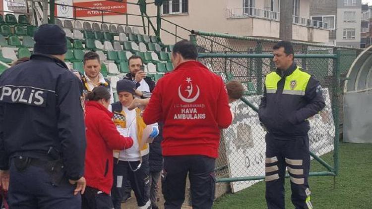 Süt kazanına düşen bebeğe ambulans helikopterle sevk