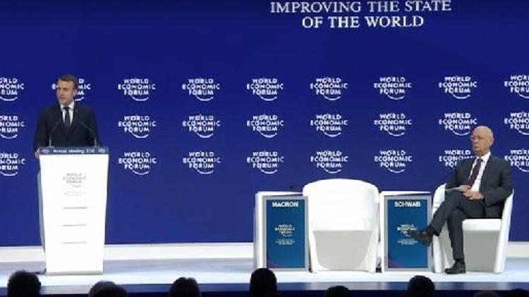 Davos/Macron: Daha az silaha, daha fazla beyne ihtiyacımız var